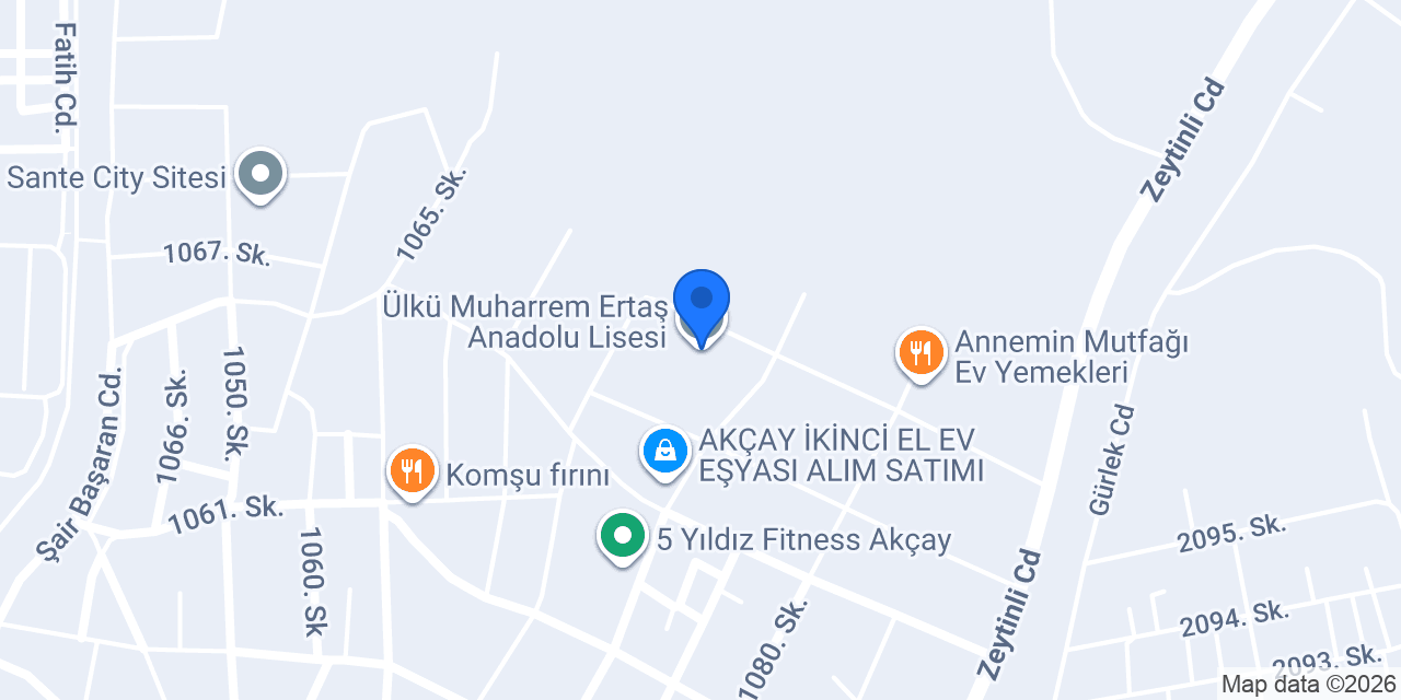 Ülkü Muharrem Ertaş Anadolu Lisesi konumu