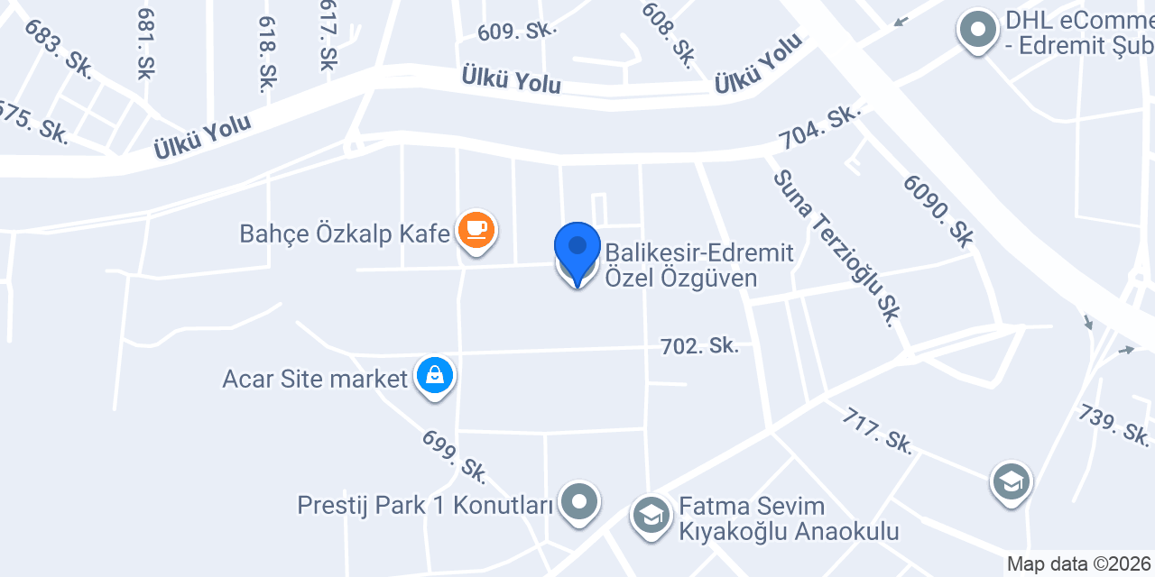 Balikesir-Edremit Özel Özgüven konumu