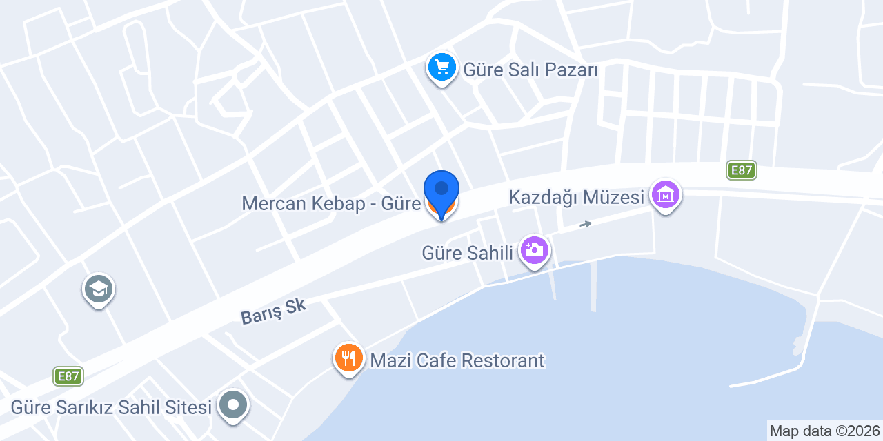 Mercan Kebap - Güre konumu
