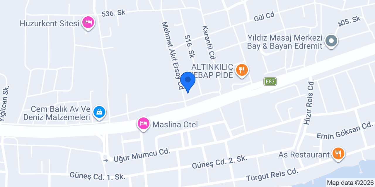 Edremit Masaj Salonu konumu