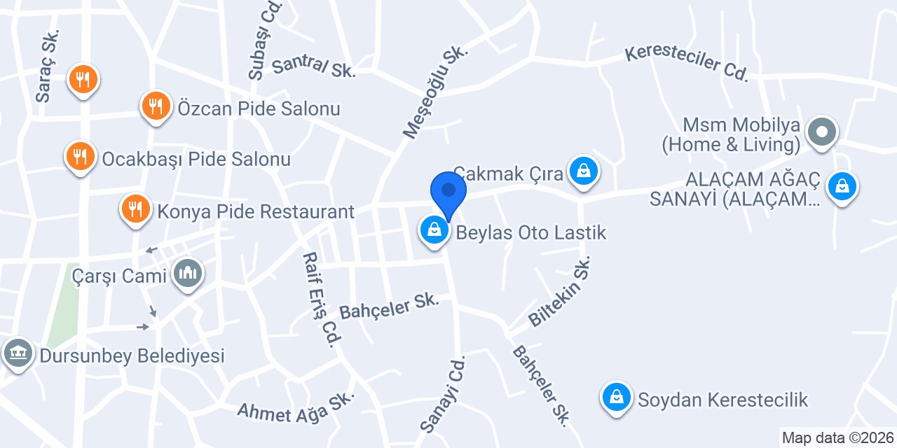 Çelik Motor konumu