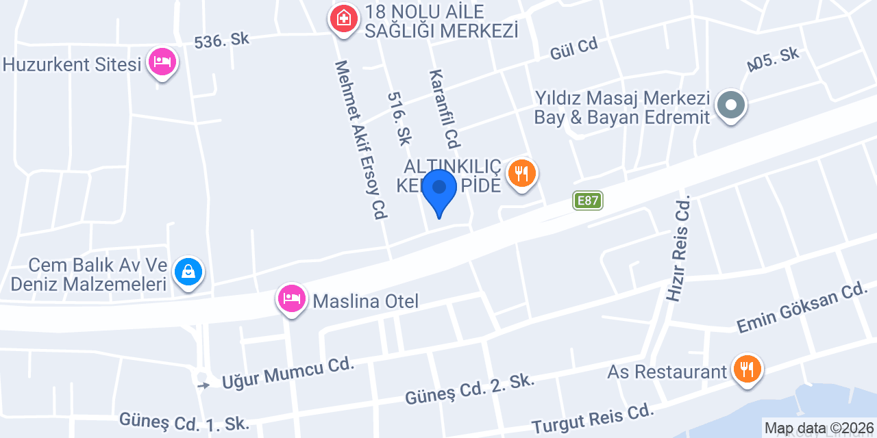 Artikon Mimarlık İnşaat konumu