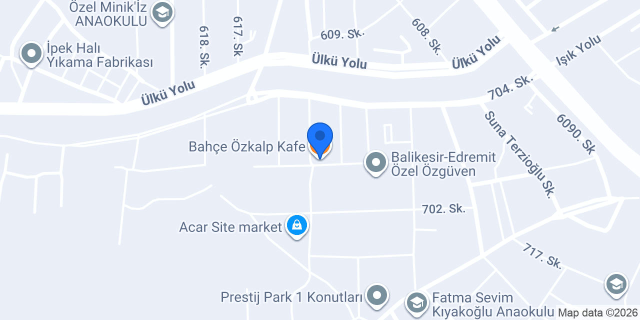 Bahçe Özkalp Kafe konumu