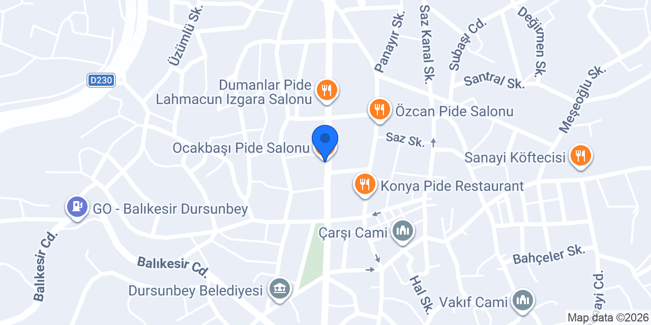 Ocakbaşı Pide Salonu konumu