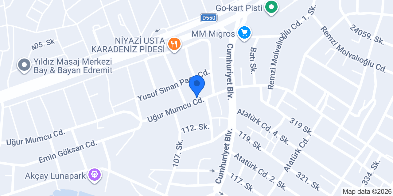 Halkbank Akçay Şubesi konumu