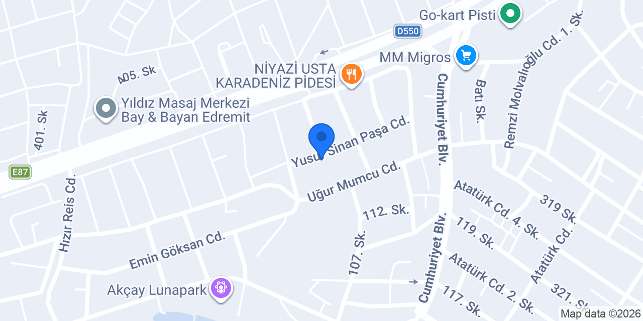 AKÇAY UNLU MAMÜLLERİ konumu