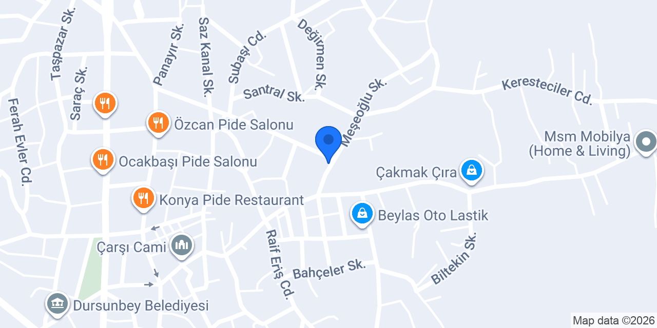 Eğinli Ticaret konumu
