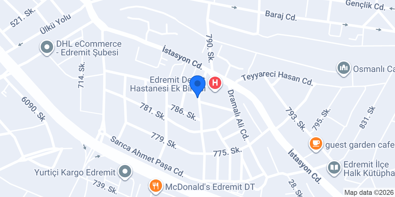 Edremit Afacan Veteriner Kliniği konumu