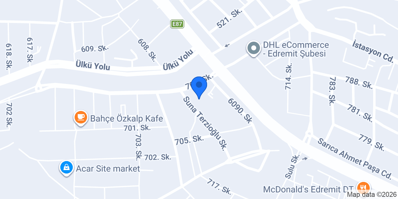 ERSAN ÖZDEMİR OTOMOTİV A.Ş konumu