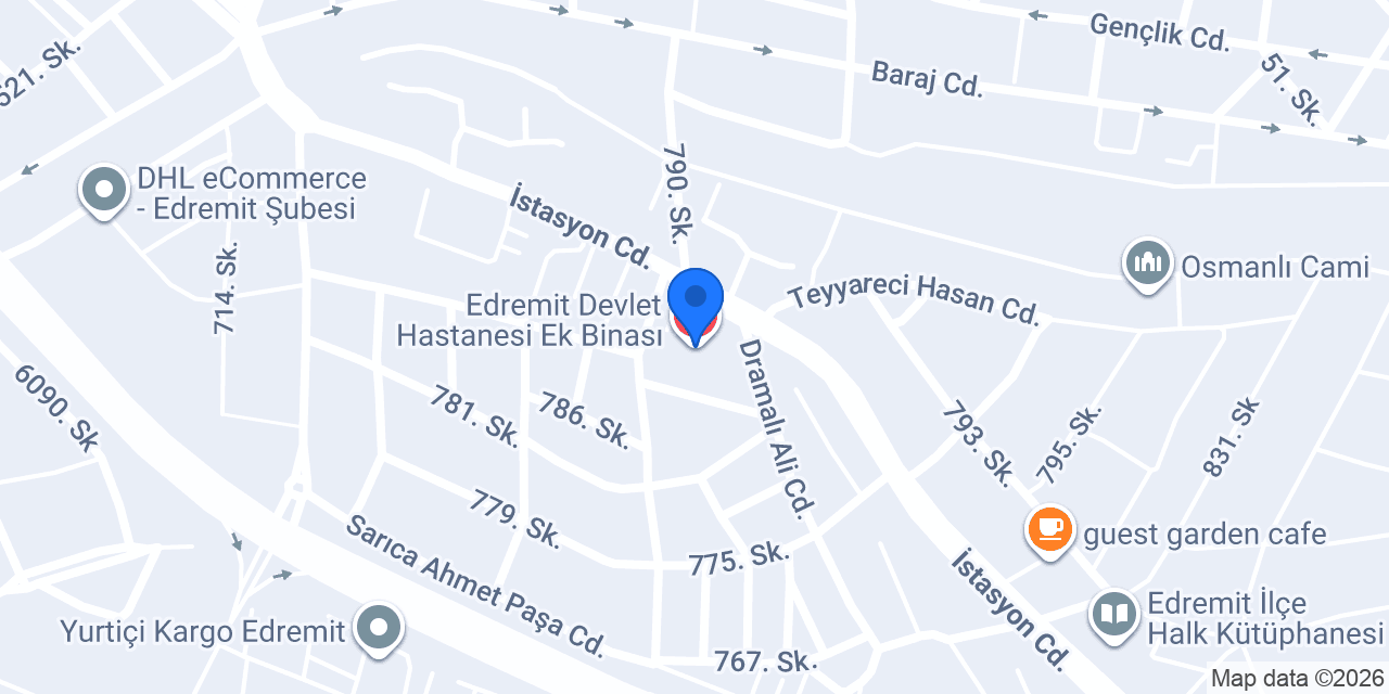 Edremit Devlet Hastanesi Ek Binası konumu
