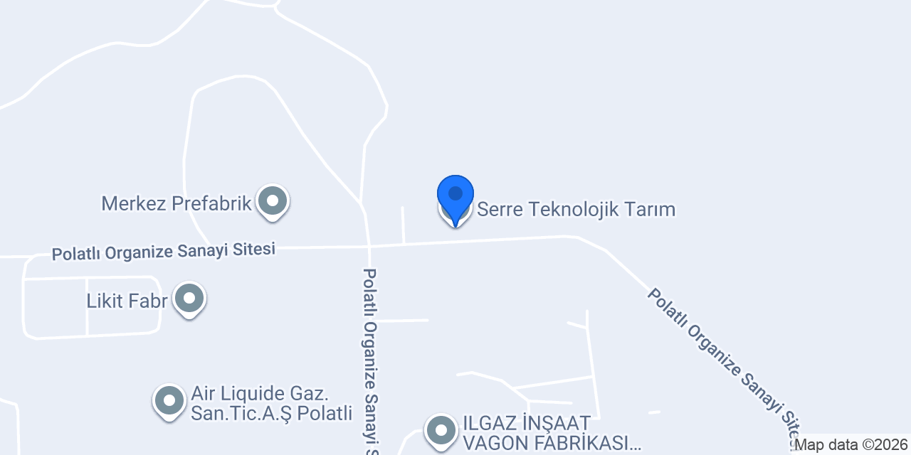 Serre Teknolojik Tarım konumu