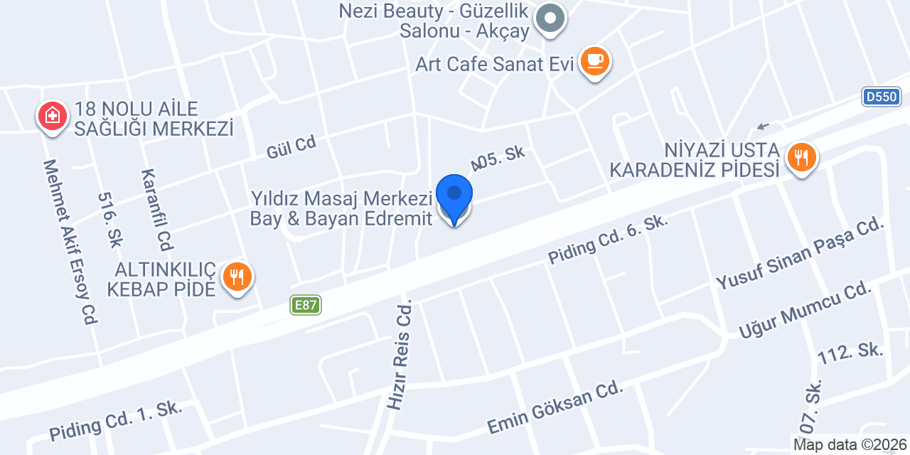 Yıldız Masaj Merkezi Bay & Bayan Edremit konumu
