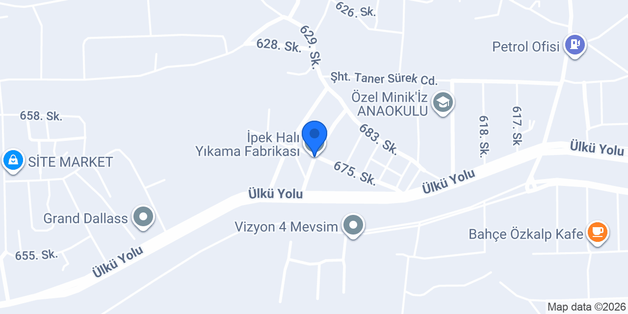 İpek Halı Yıkama Fabrikası konumu