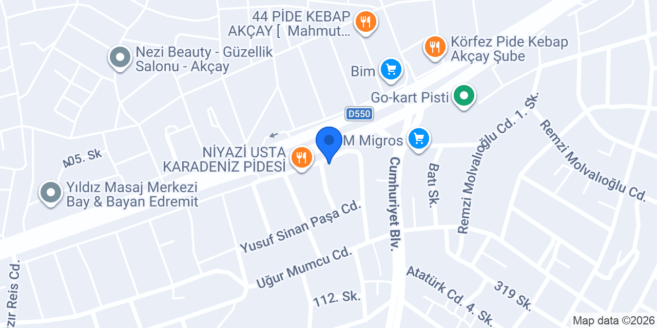 Mavi mobilya & inşaat konumu