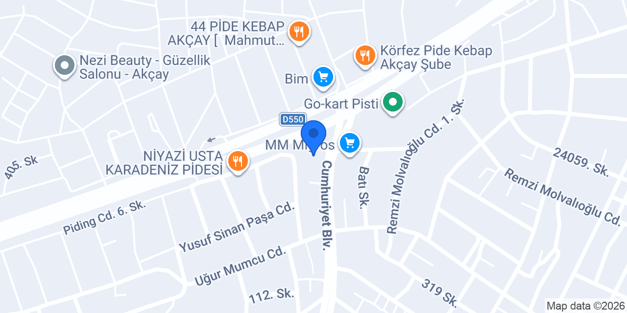 Yapı Kredi - Akçay Şubesi konumu