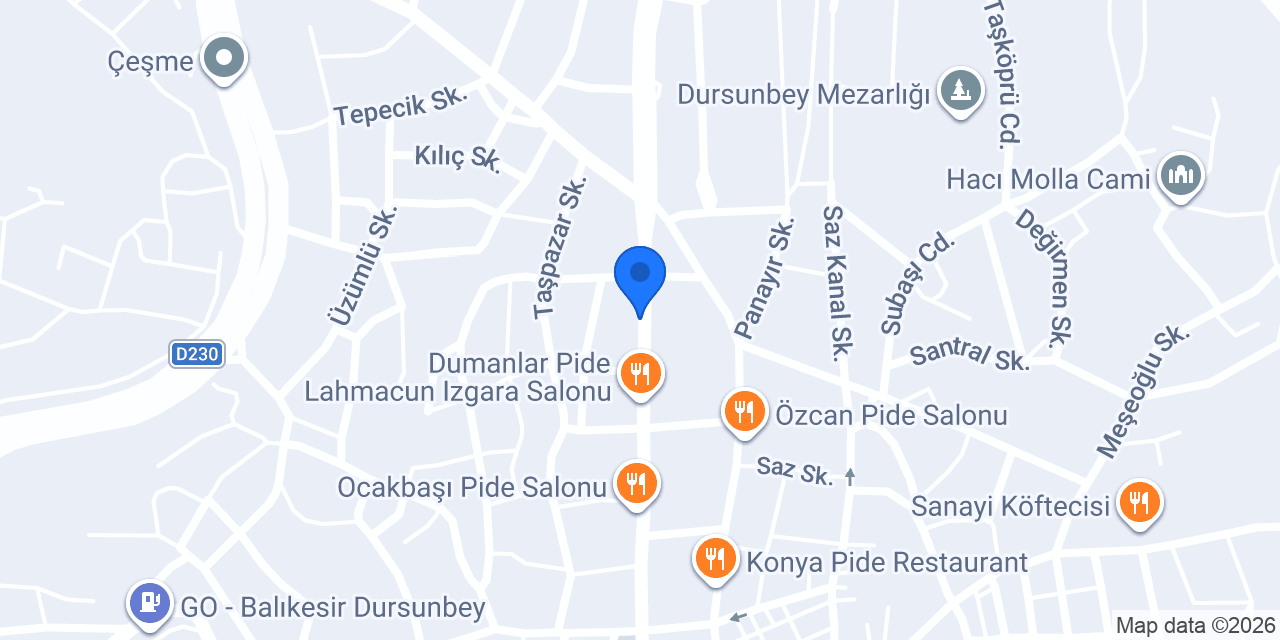 Dursunbey Yapı Malzemeleri konumu
