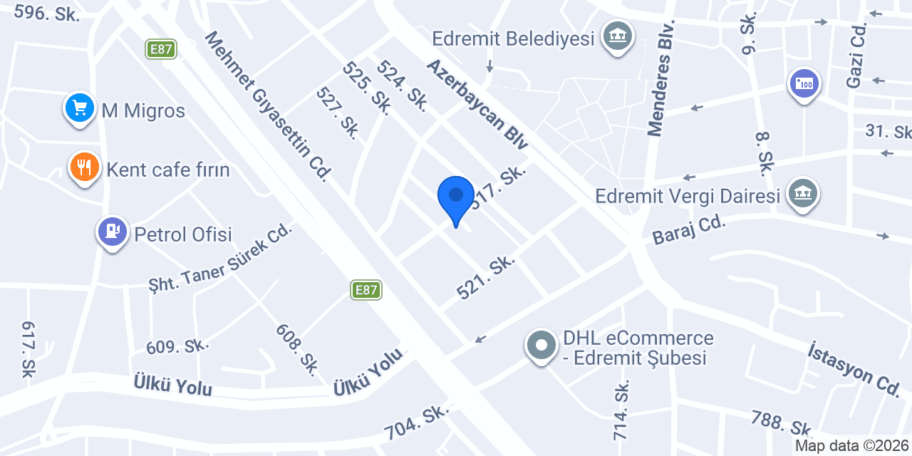 Edremit Cam Balkon - ATA Yapı konumu