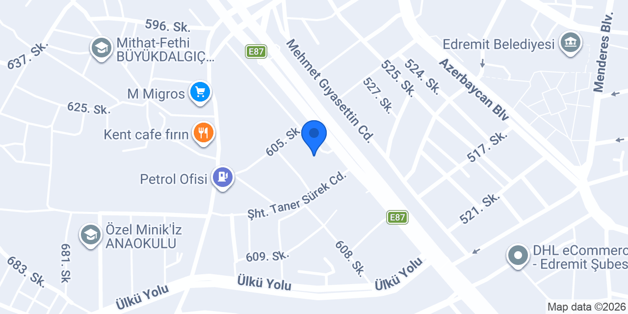 Altan Motostore - Edremit konumu