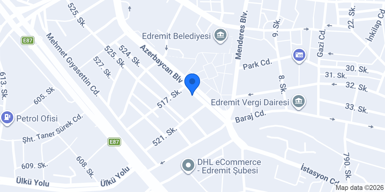Tolga Optik Edremit konumu