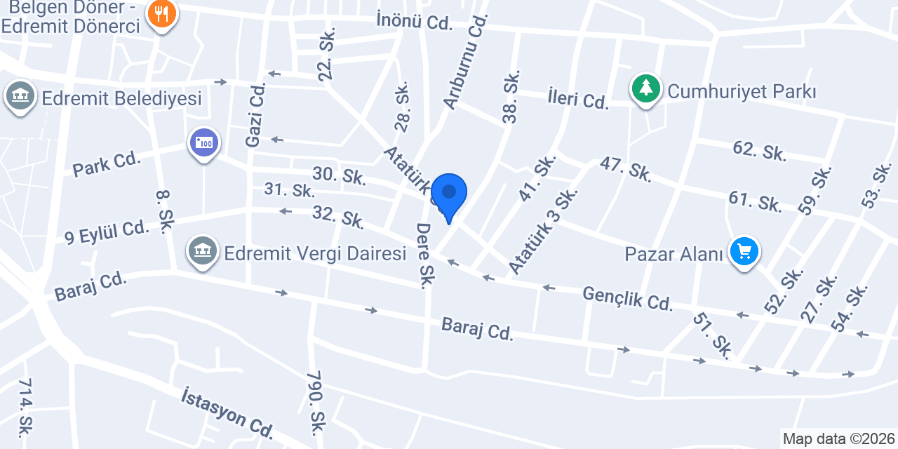 Menekşe Çiçekçilik konumu