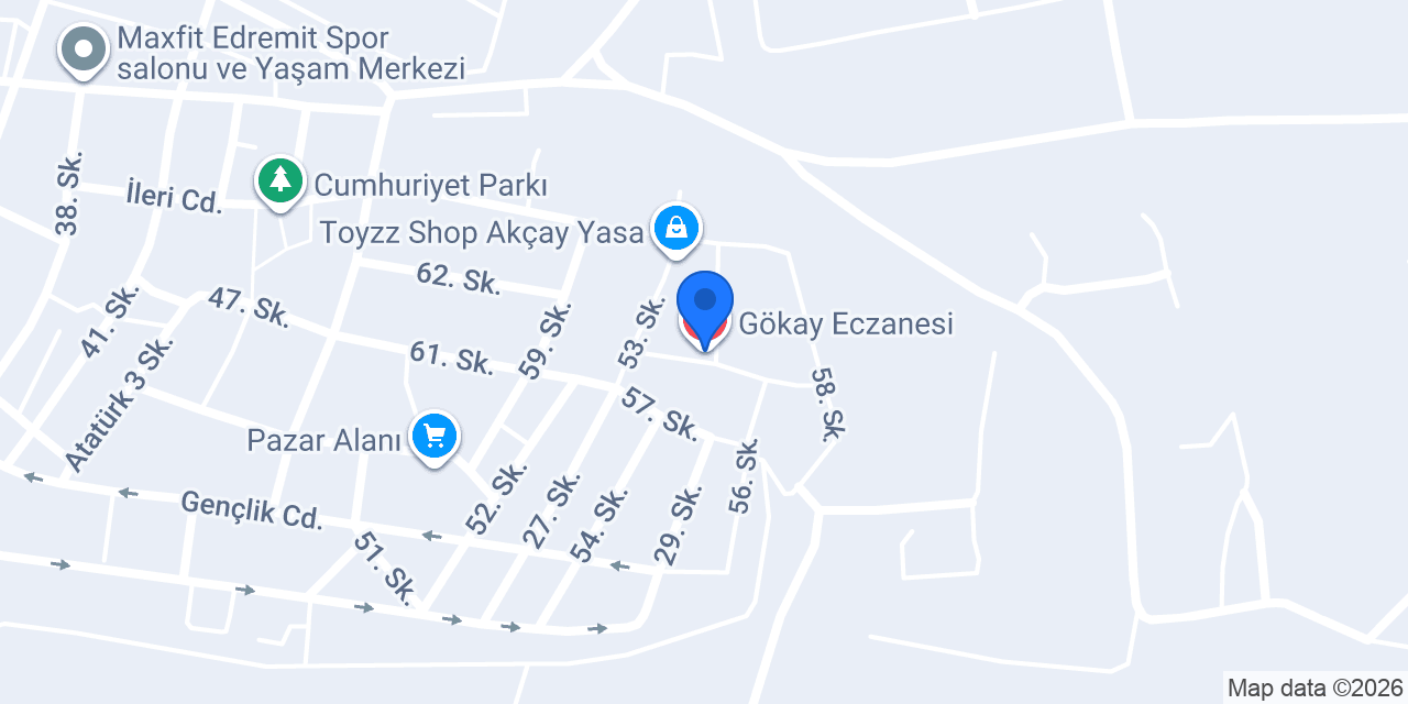 Gökay Eczanesi konumu