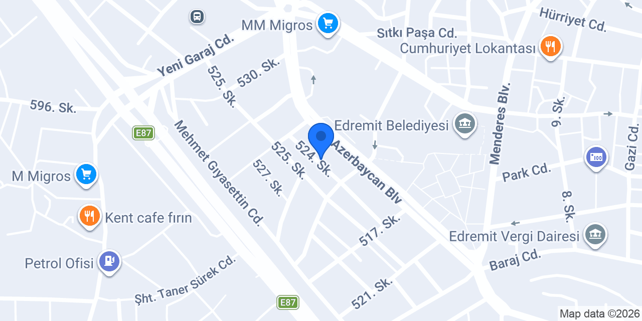 EDREMİT TABELA EDİT REKLAM konumu