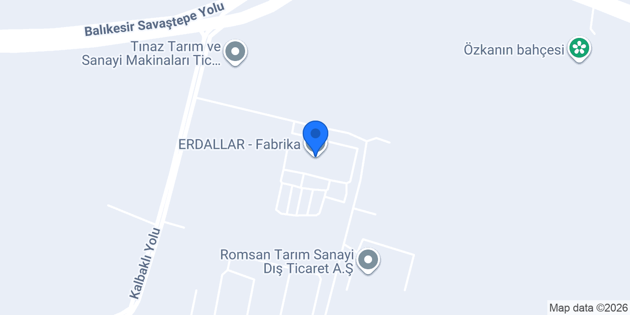 ERDALLAR - Fabrika konumu