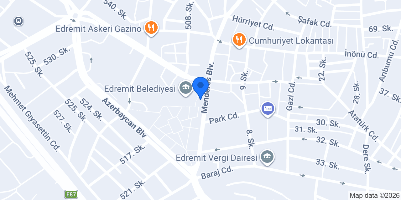 Boston Donuts Edremit konumu