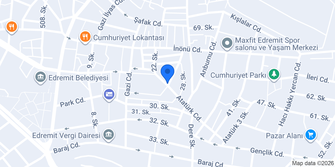 Atlas Mühendislik Edremit konumu