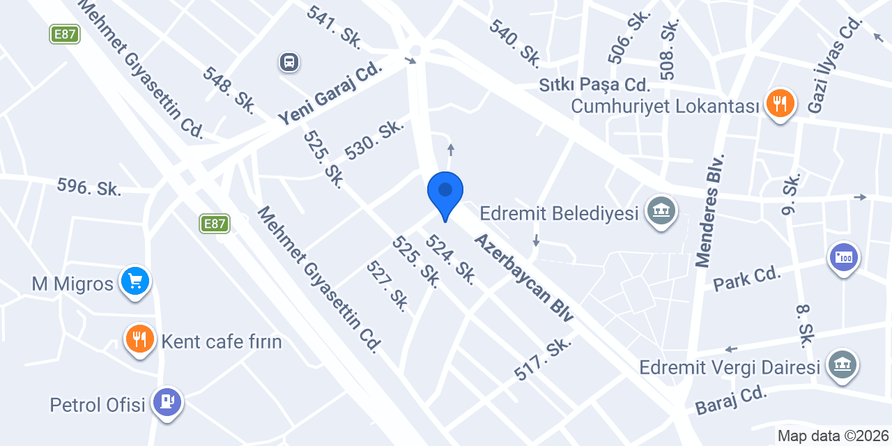 Edremit 365 Oto Kiralama konumu