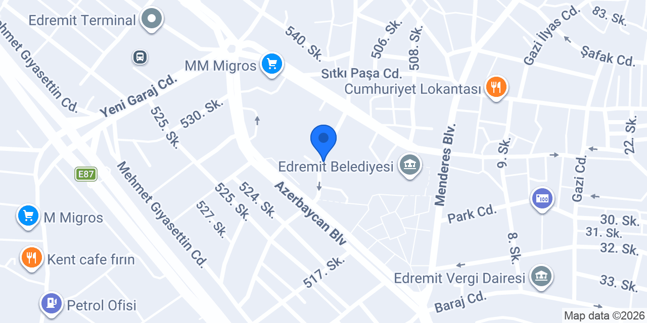 Edremit Diş Hekimi Engin Avcı konumu