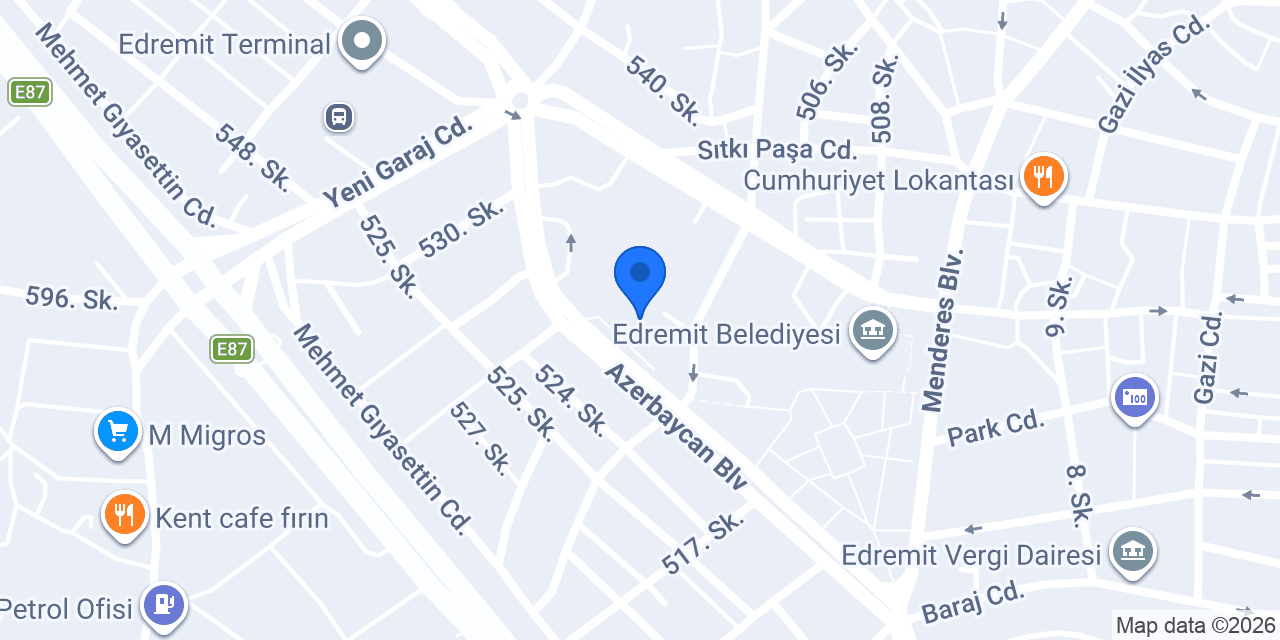 Pasta Tasarım Edremit konumu