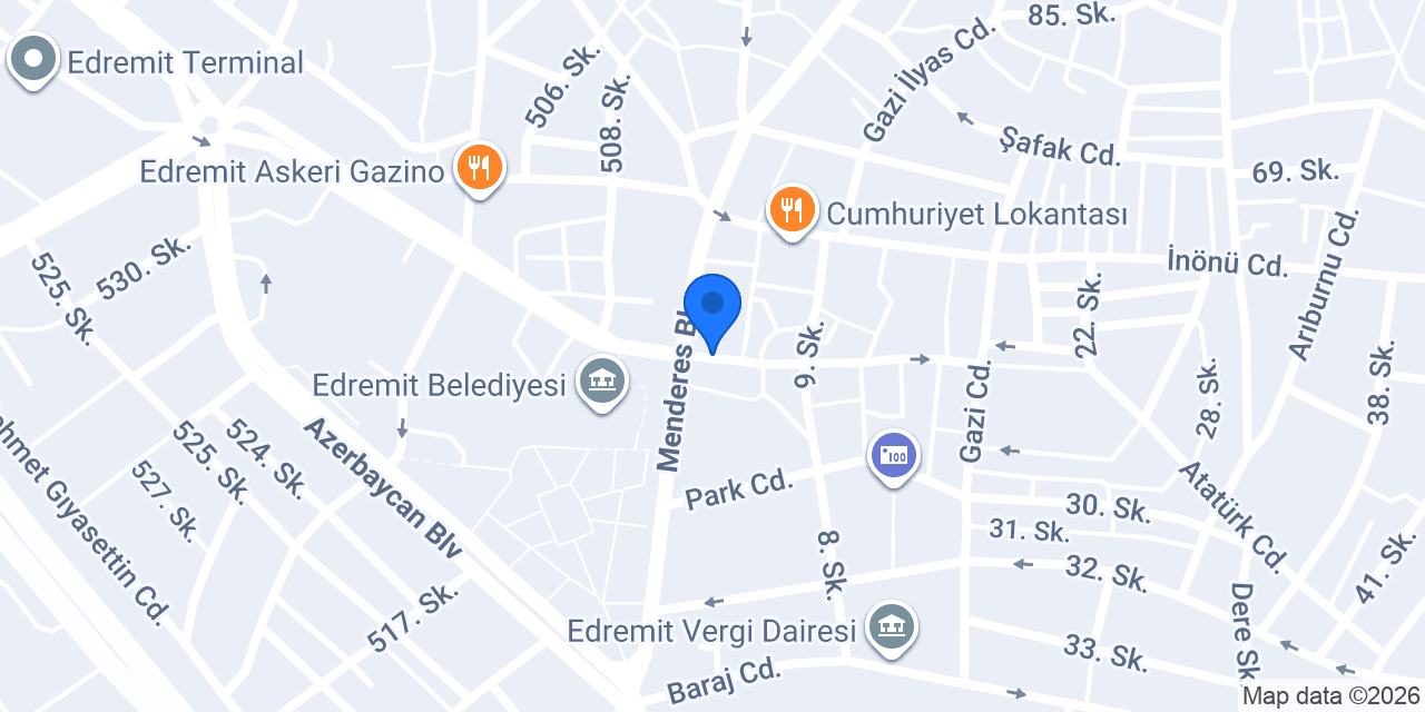 Körfez Otel Edremit konumu