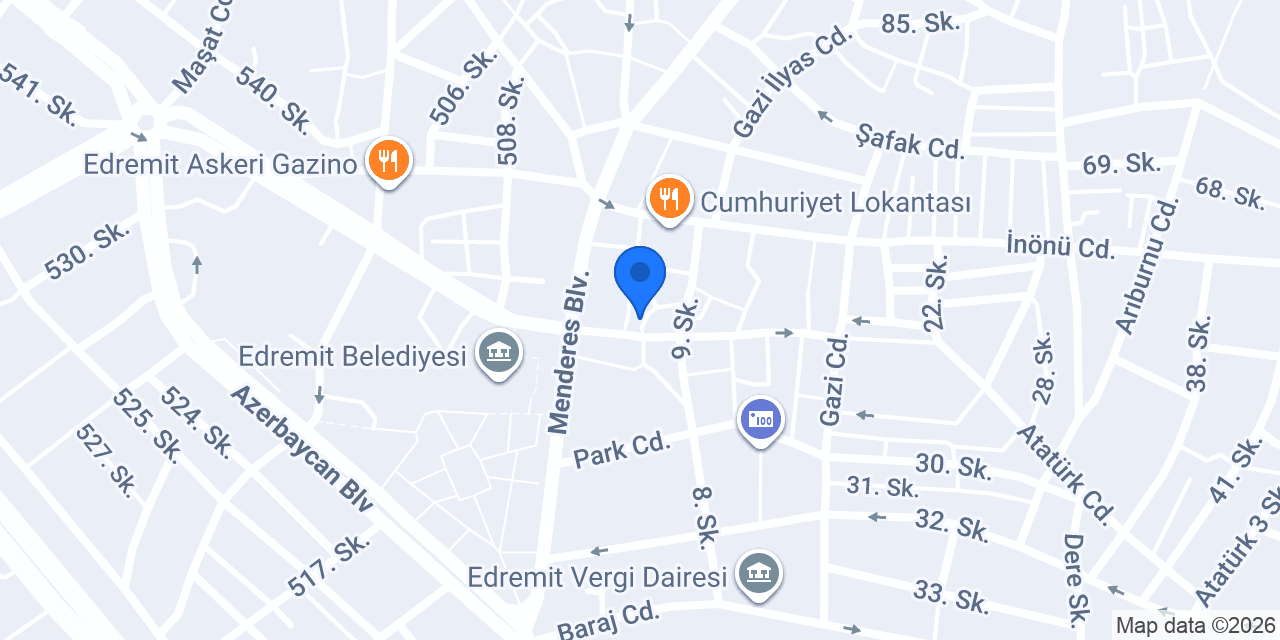 Edremit Beren Koltuk Yıkama konumu