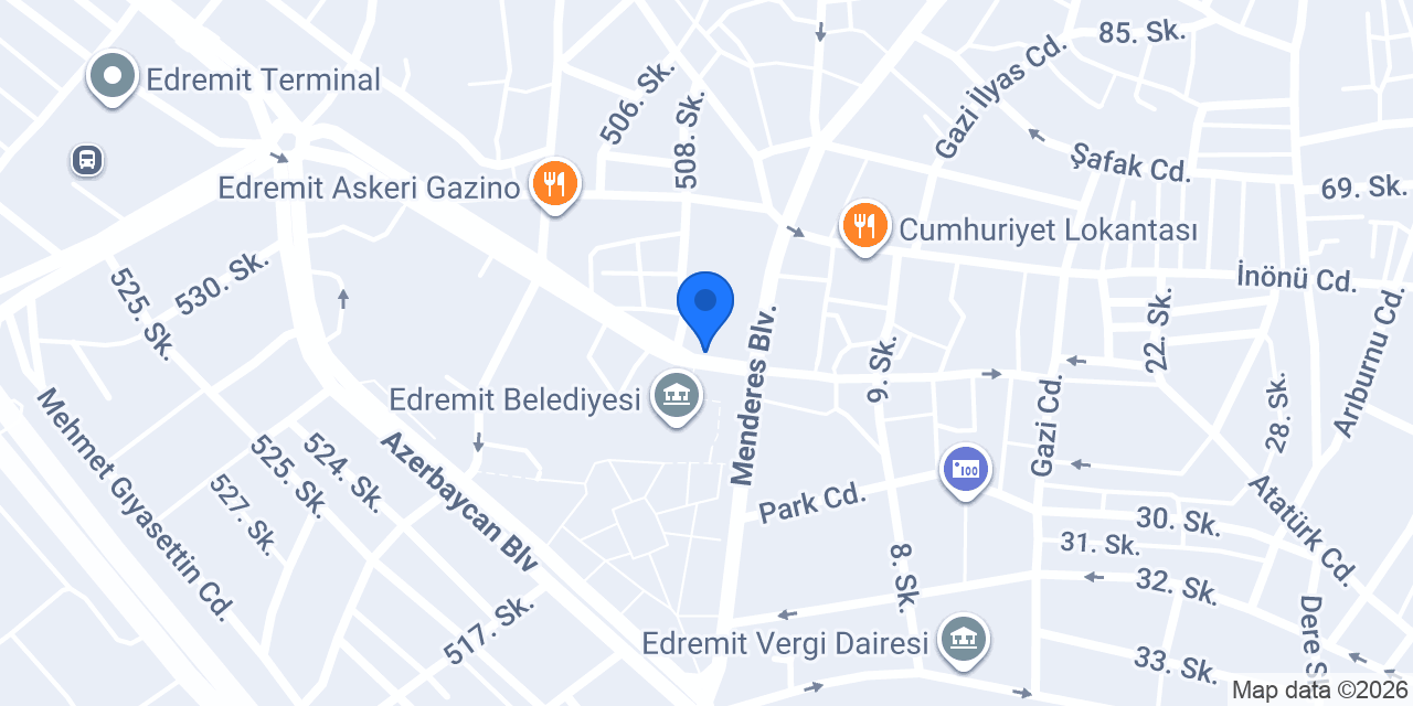 Garanti BBVA Edremit Şubesi konumu