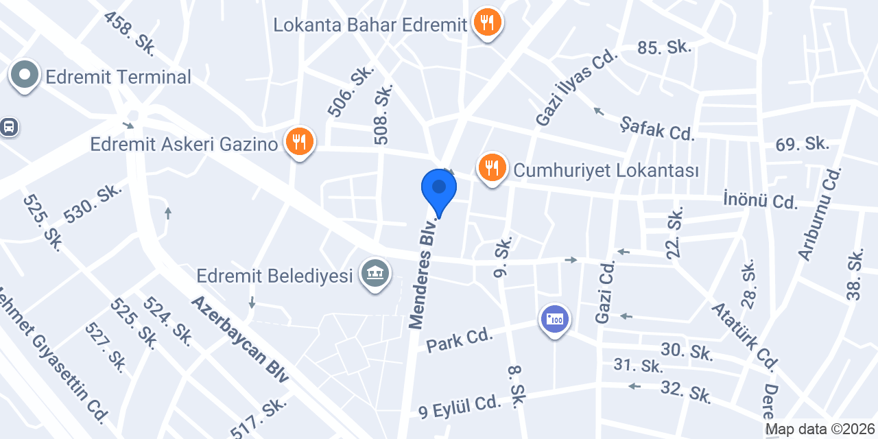 TEB Edremit Şubesi konumu