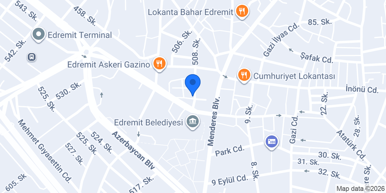 Edremit Özel Körfez Motorlu Taşıt Sürücüleri Kursu konumu