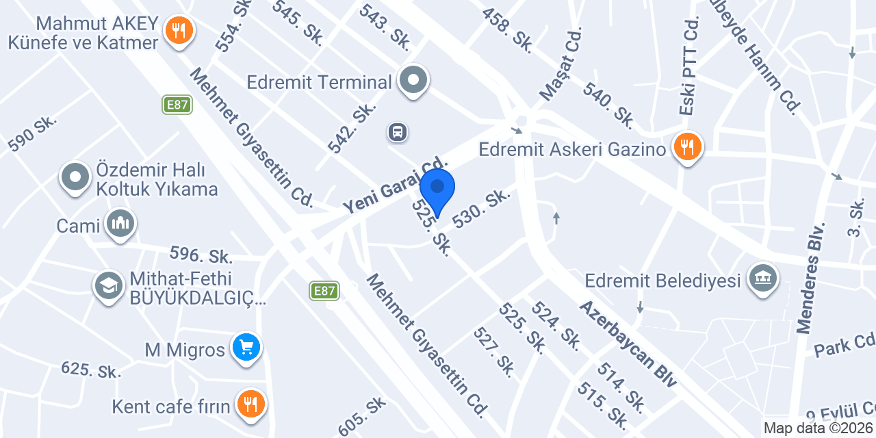 Özel Akçay SRC,ODY ve ÜDY Kursu konumu