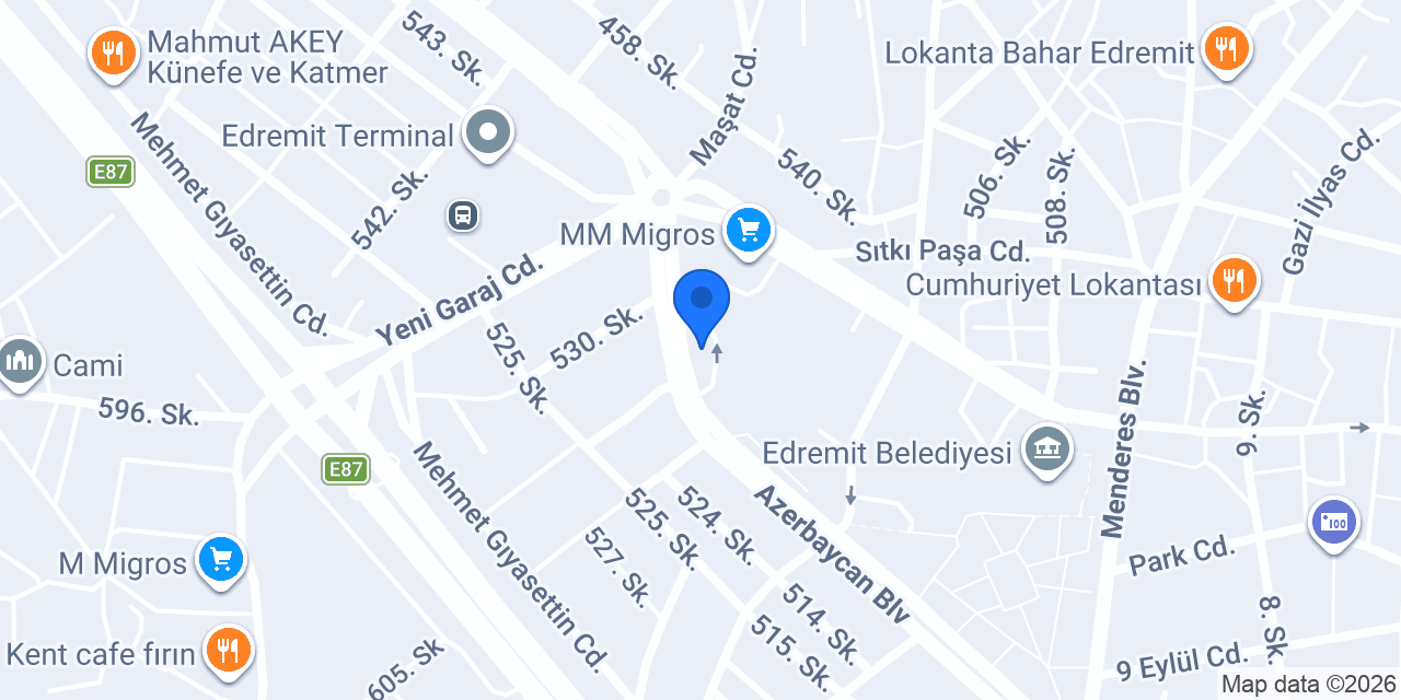 Bereket Döner - Balıkesir Edremit konumu