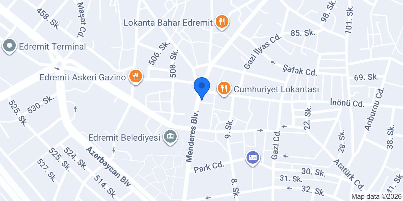 Darüzziyafe Restoran konumu