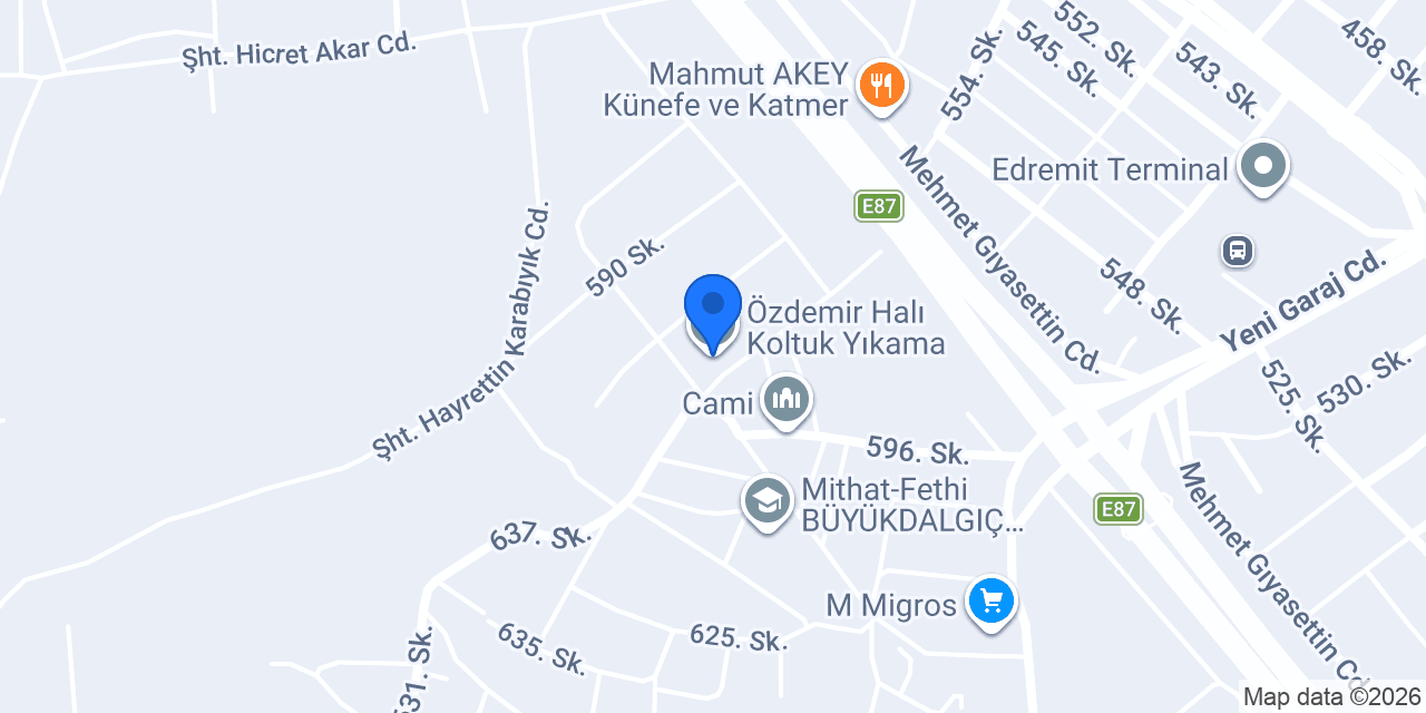 Özdemir Halı Koltuk Yıkama konumu