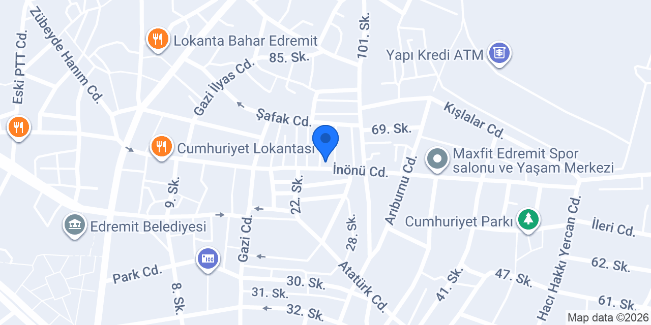 Atak Car Rental konumu