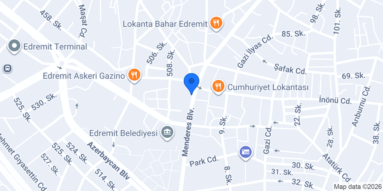 Yapı Kredi - Edremit Şubesi konumu