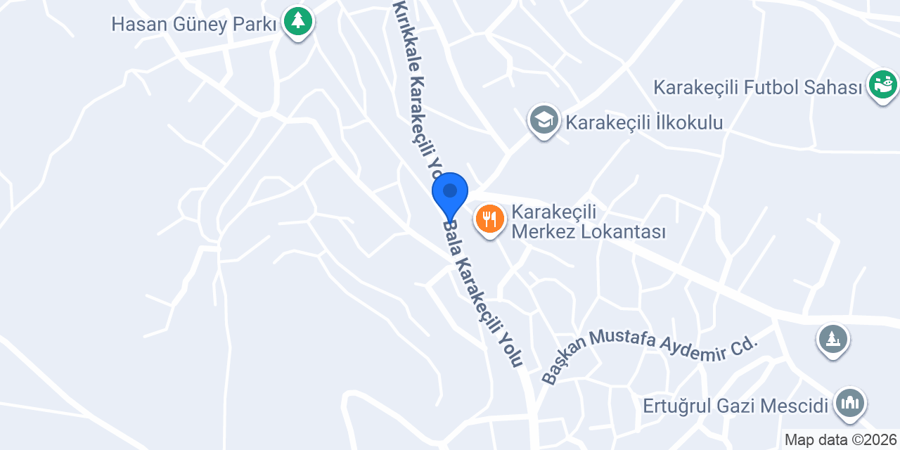 Karakeçili İlçe Hastanesi konumu