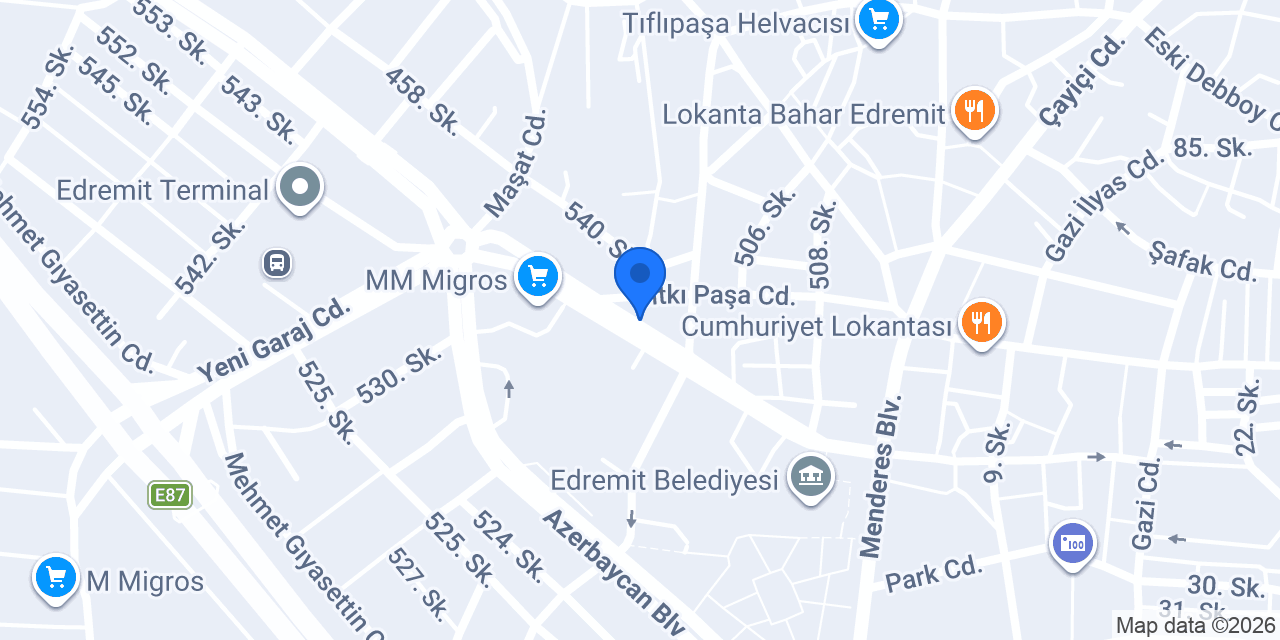 Edremit Bambi Yatak & Çağdaş Mobilya konumu