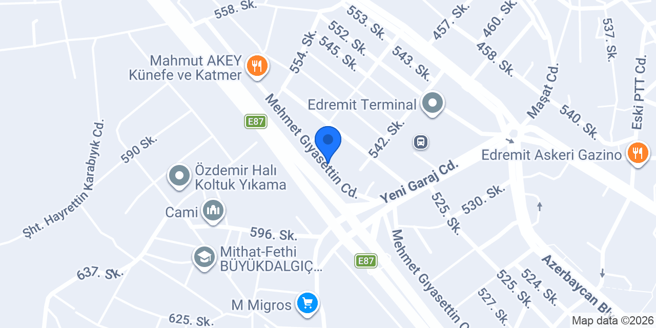 Bülent Börekçilik Balıkesir Edremit konumu