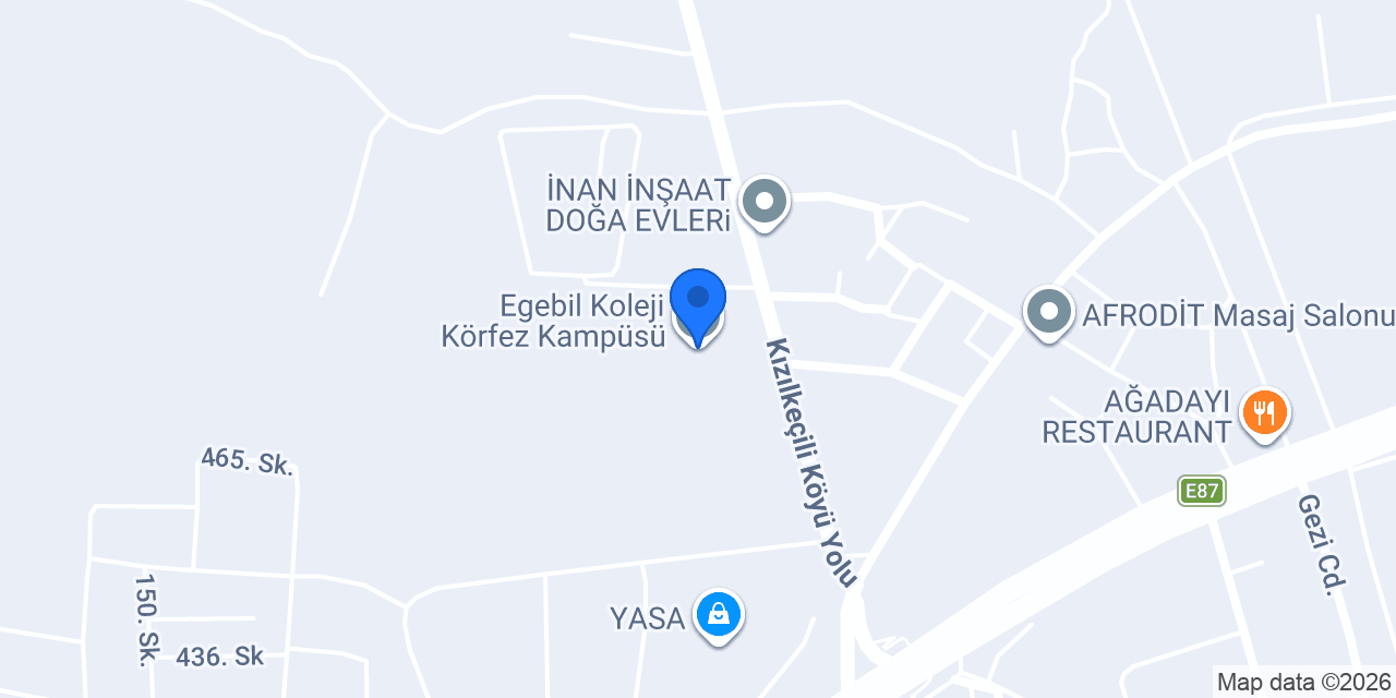 Egebil Koleji Körfez Kampüsü konumu