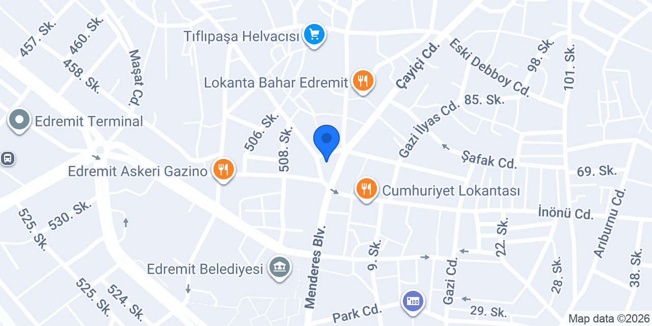 DenizBank Ediremit Şubesi konumu
