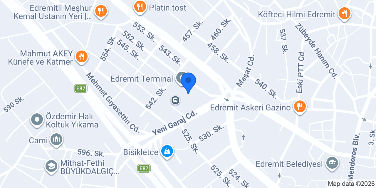 Balıkesir Uludağ Turizm Edremit Otogar konumu