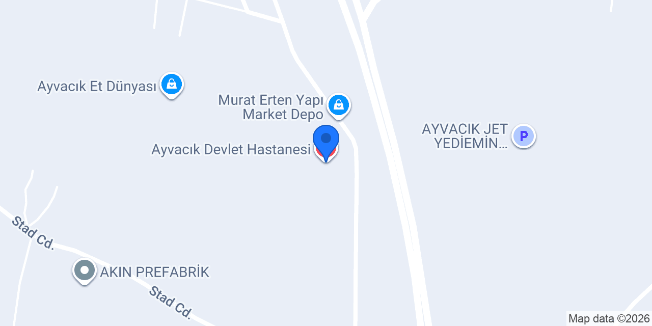 Ayvacık Devlet Hastanesi konumu